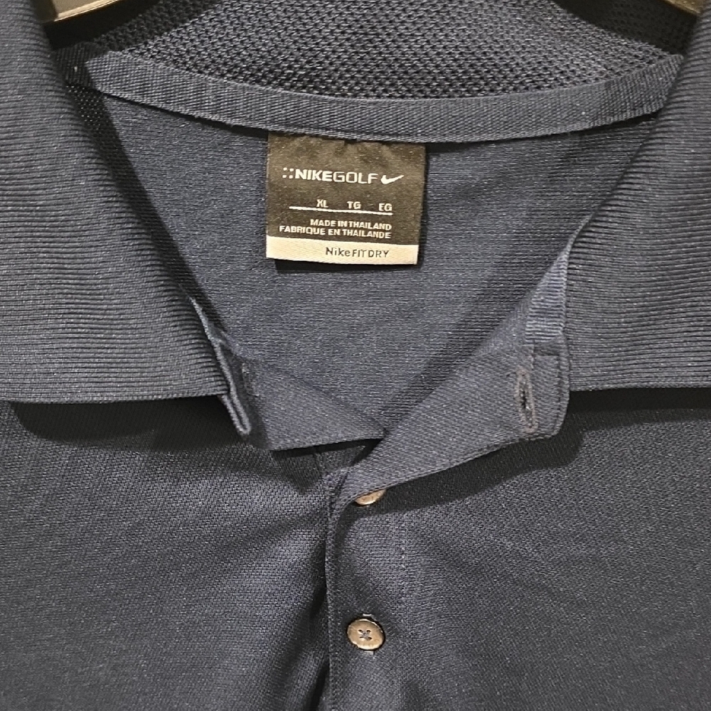 (J1) Men's Navy Nike Golf Polo Shirt - Picture 5 of 8